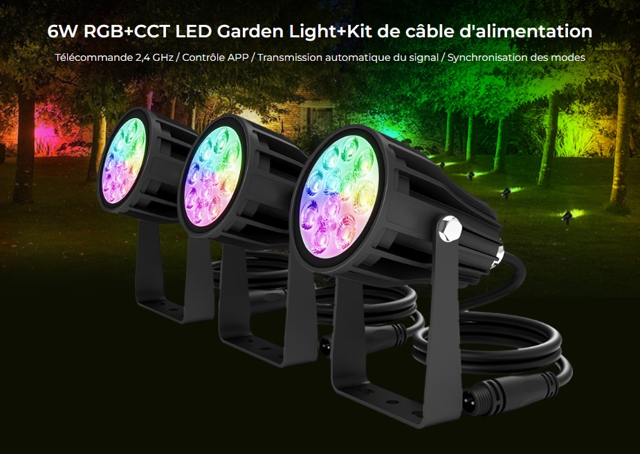 eclairage extérieur LED bornes projecteurs spots sur piquet appliques led