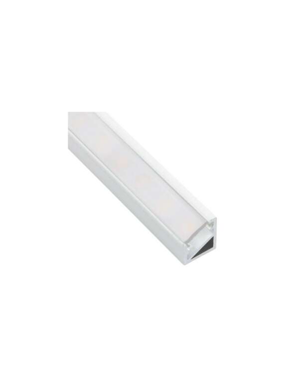 profilé blanc d'angle aluminium pour ruban led diffusant opaque