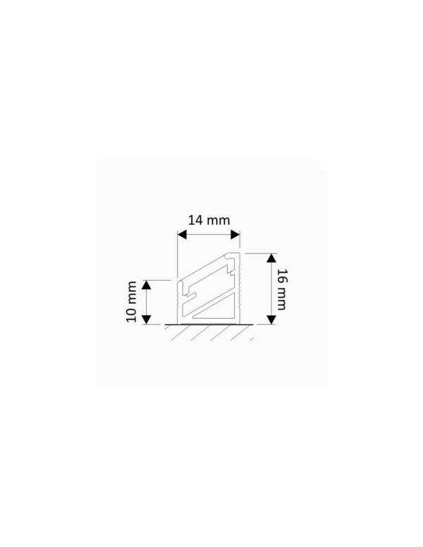 profilé blanc aluminium d'angle pour ruban led diffusant opaque