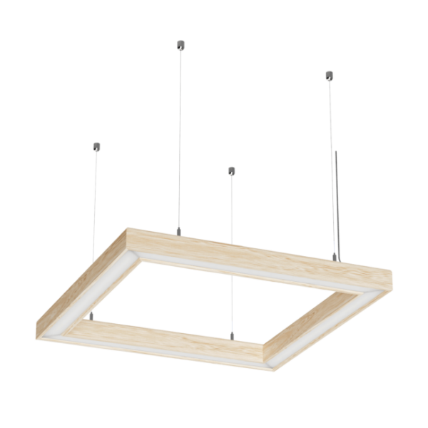 eclairage suspendu en bois chêne suspension deco LED