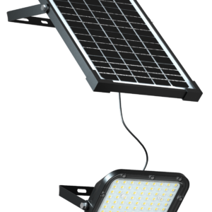 panneau solaire deporté et projecteur 30 led 4800 lumens