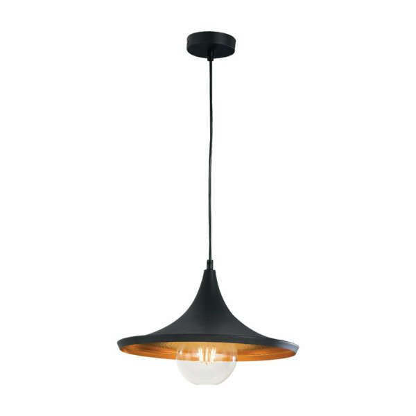 Lustre suspension broadway en métal noir