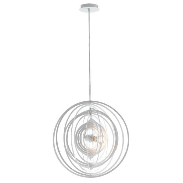 Lampe à suspension club en métal blanc 120x50 cm