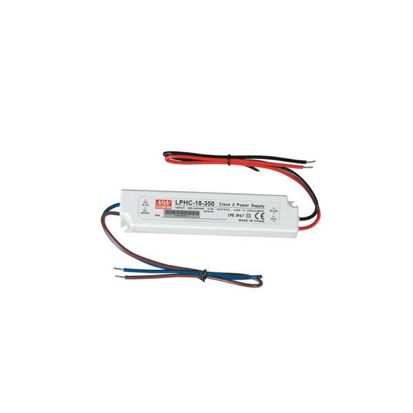 Driver mw lph t. constante IP67 sortie 24v 0,75a 18w entree ac180-264v dc254-370v 14x3x2,2cm