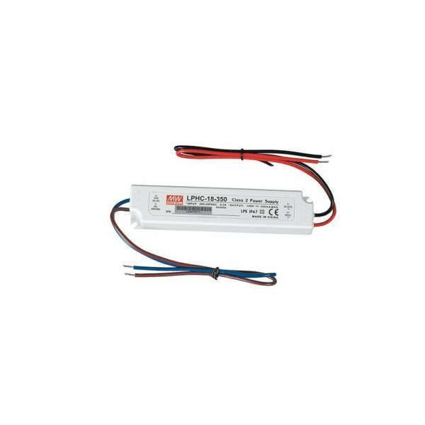 Driver mw lphc constant c. IP67 sortie 6-48v 350ma 16,8w entree ac180-264v 14x3x2,2cm