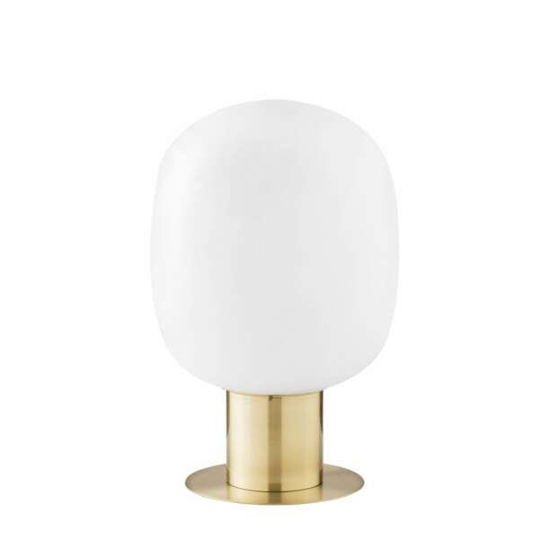 Lampe de table fellini en métal doré avec diffuseur en verre de 30 cm