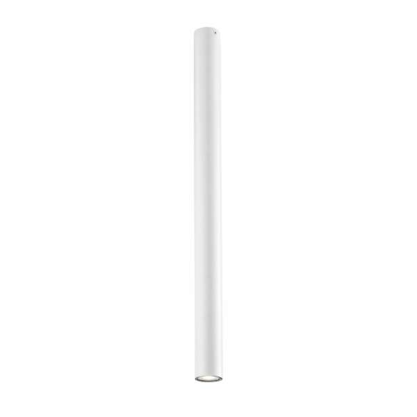 Plafonnier cylindrique fluke en métal blanc 75 cm