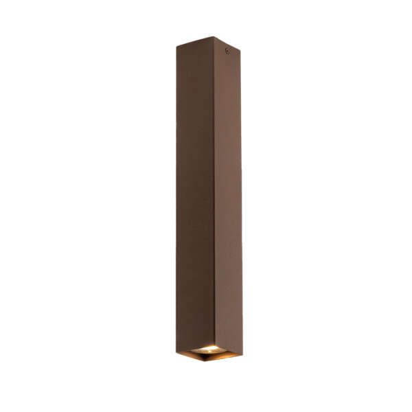 Plafonnier carré fluke en métal bronze 40cm