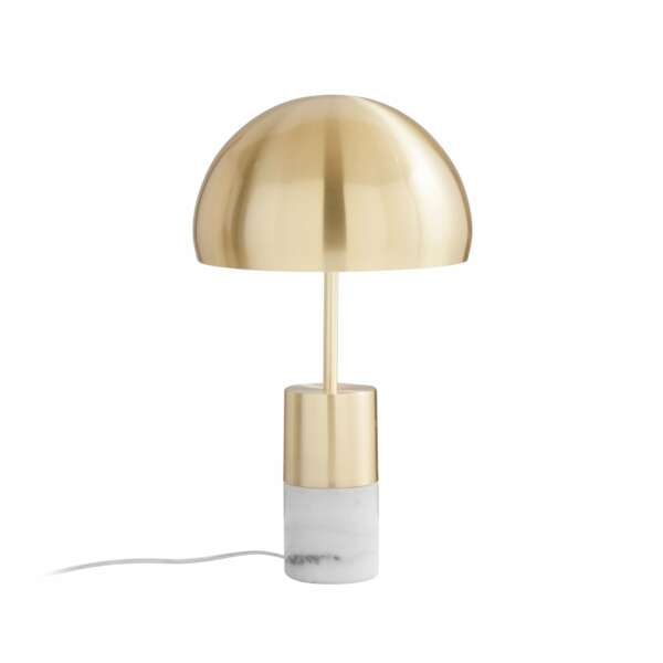 Lampe de table igea en métal doré avec pied effet marbre