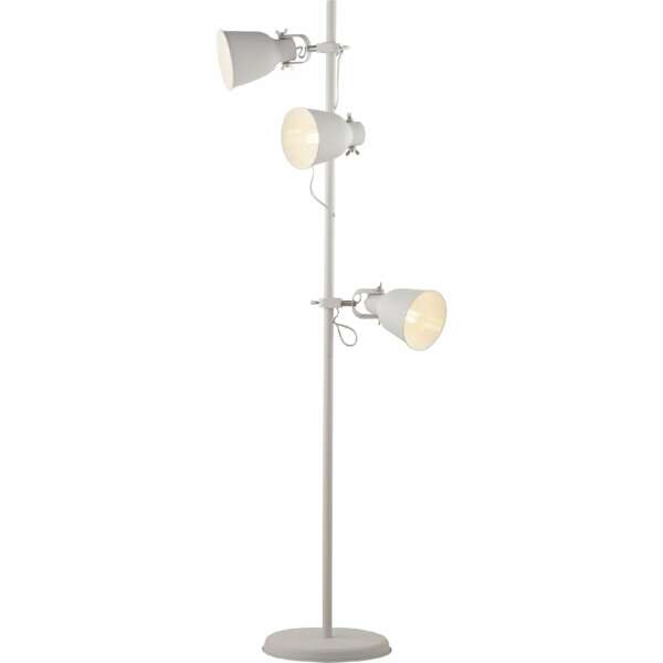 Lampadaire legend en métal blanc finitions nickel