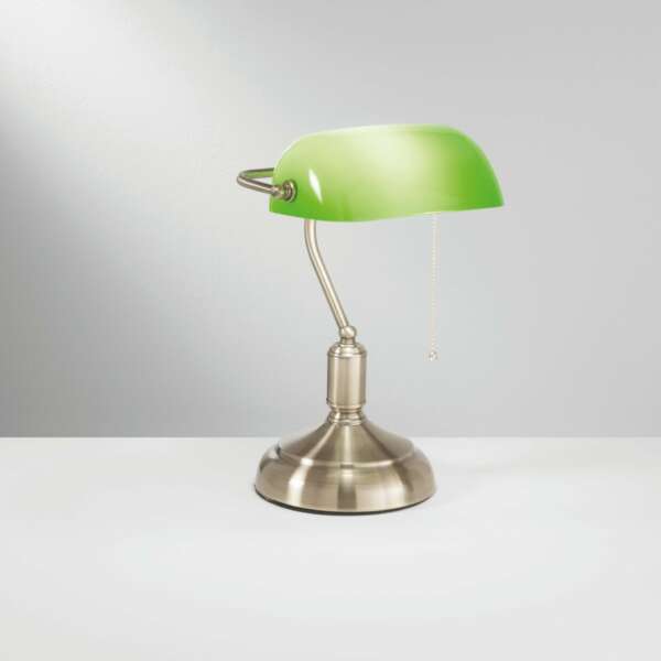 Lampe de table marshall en métal bronze avec diffuseur en verre vert – Image 2