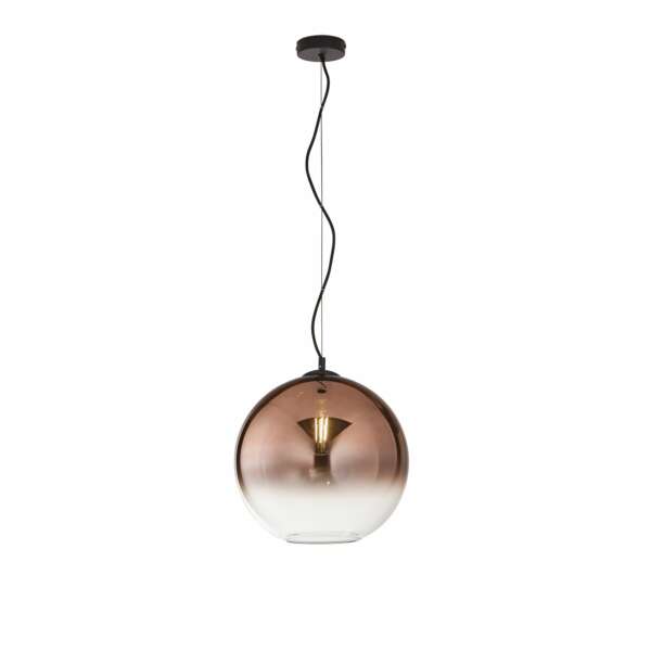 Lampe à suspension marte en verre cuivré avec structure métallique 35 cm