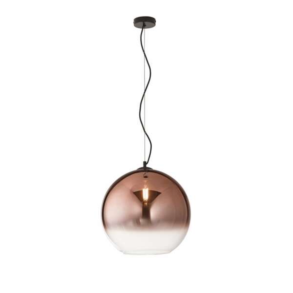 Lampe à suspension marte en verre cuivré avec structure métallique 40 cm