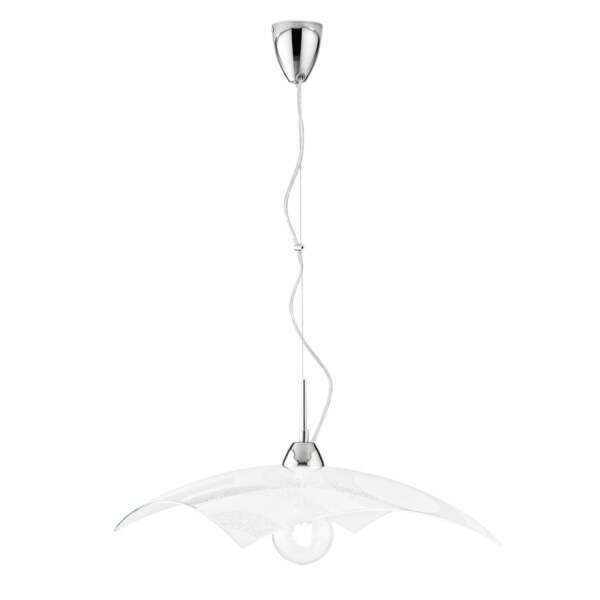 Lampe à suspension miro' en verre blanc 45 cm