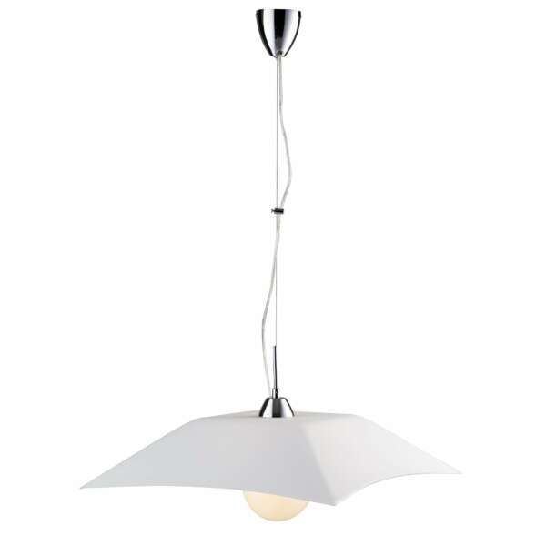 Lustre suspension osiride en verre blanc 120x50 cm