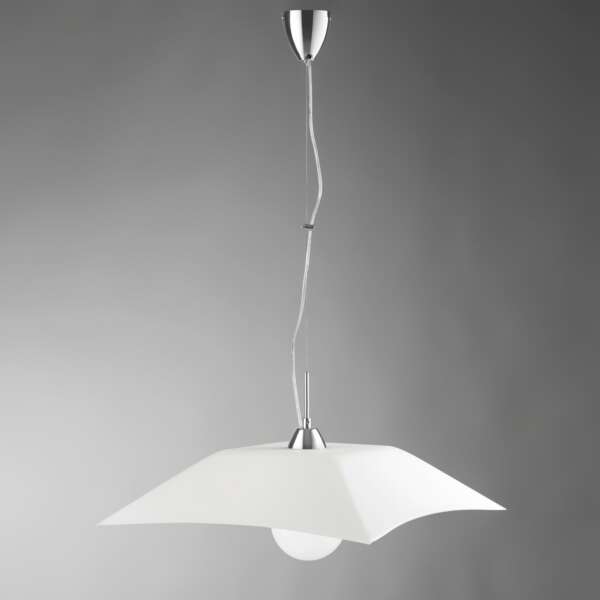 Lustre suspension osiride en verre blanc 120x50 cm – Image 3