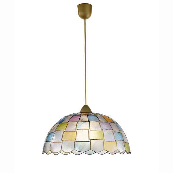 Lustre suspension paula en nacre multicolore (1xE27)