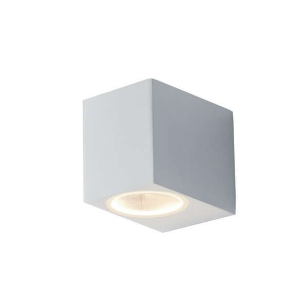 Applique d'extérieur qubo en aluminium blanc ip54 9,3x8x6,7cm