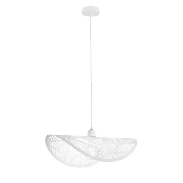 Suspension rhei-leaf en métal perforé blanc à voile simple 50 cm