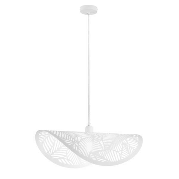 Suspension rhei-leaf en métal perforé blanc à voile simple 60 cm