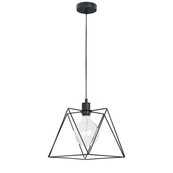 Lampe à suspension santana en métal noir 25 cm