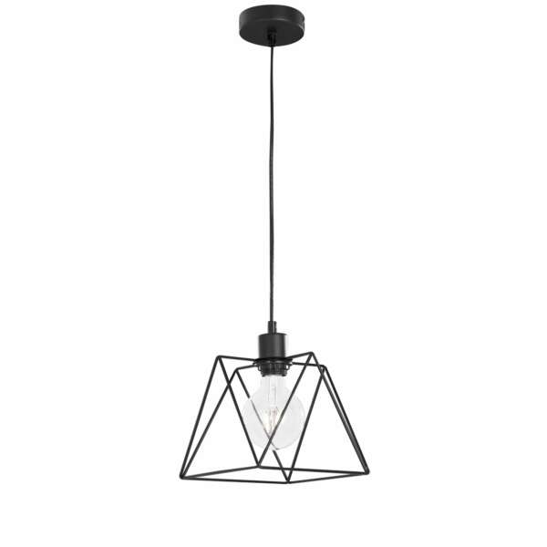 Lampe à suspension santana en métal noir 23 cm