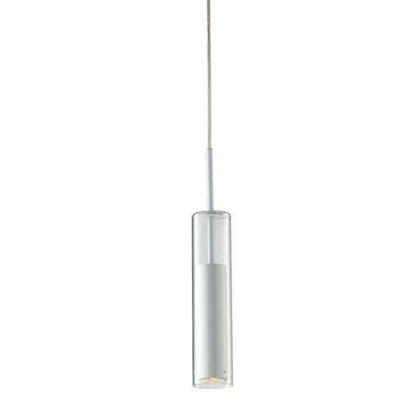 Lampe à suspension Taboo en métal blanc et verre