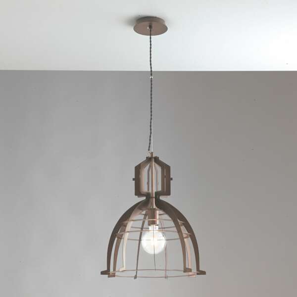 Lustre suspension urban en métal bronze (1xE27) – Image 2