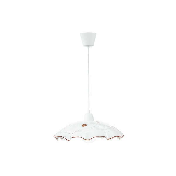 Suspension victoria blanc en plastique et verre 1xE27 120x42x42cm