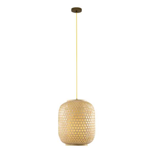 Lustre suspension zen en bambou naturel 30 cm