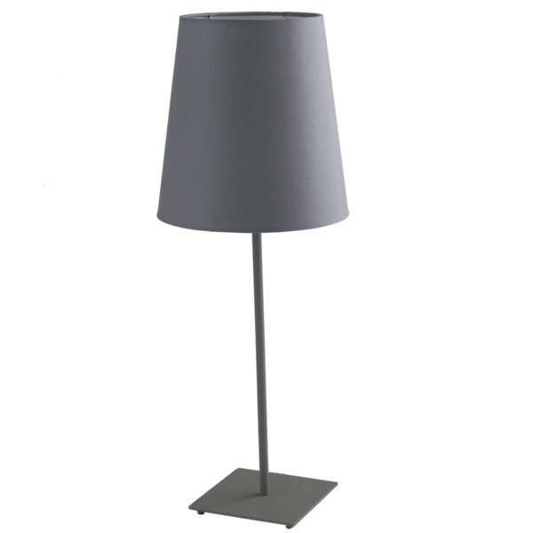 Lampe de table elvis en métal gris avec abat-jour en tissu 64 cm