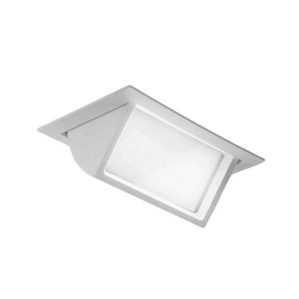 Spot encastrable rectangulaire orientable en aluminium blanc 38w CCT