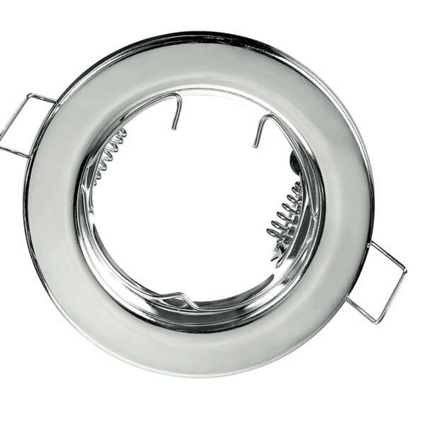 Collerette chrome à encastrer ronde reflex 8 cm