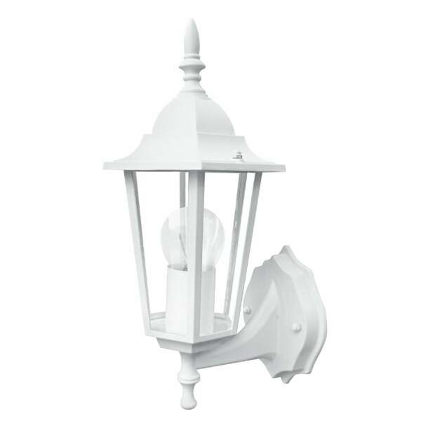 Applique d'extérieur milano en aluminium blanc avec diffuseur en verre IP44