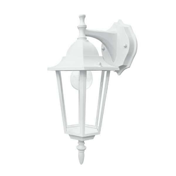 Applique d'extérieur milano blanche avec diffuseur en verre downlight IP44