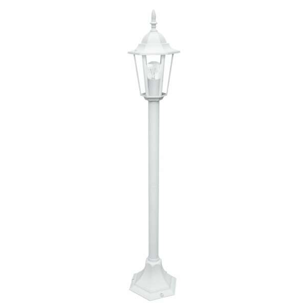 Borne d'extérieur milano blanche avec diffuseur en verre de 105 cm. IP44