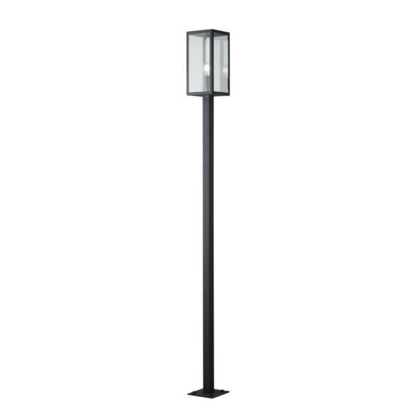 Lampadaire mirage en métal anthracite avec diffuseur en verre 199,5 cm