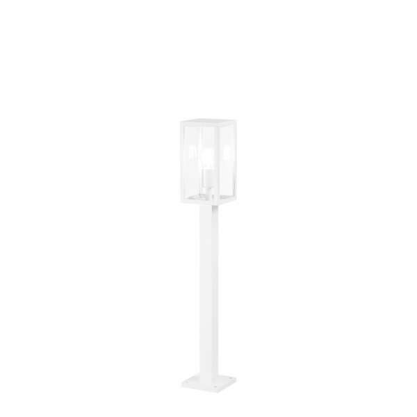 Borne mirage en métal blanc avec diffuseur en verre 86 cm