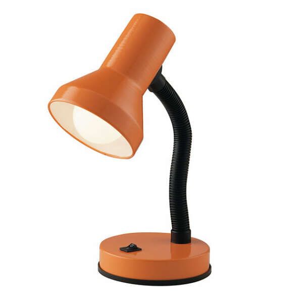 Lampe de lecture ldt orange en plastique et métal (1xE27)