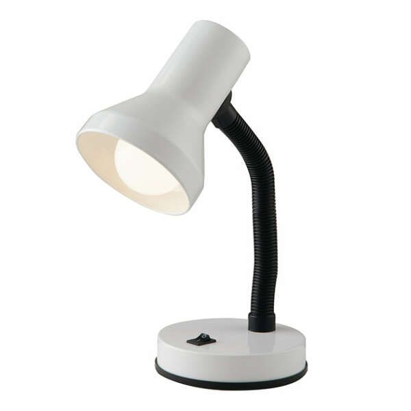 Lampe de lecture ldt blanche en plastique et métal (1xE27)