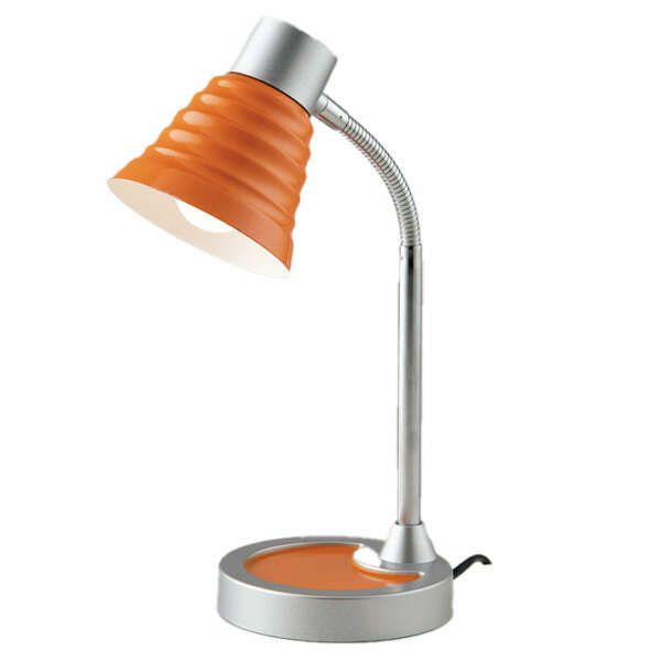 Lampe de lecture leonardo orange en plastique et métal (1xE14)