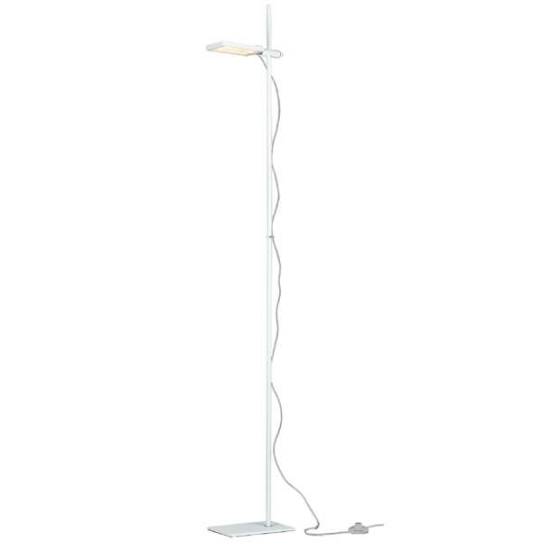 Lampadaire LED book en aluminium blanc avec diffuseur orientable 18w 3200k