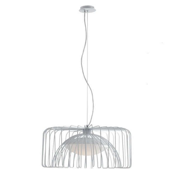 Lustre suspension Cougar en métal blanc 24W 4000K (lumière naturelle)