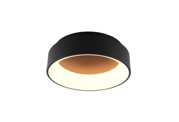 Plafonnier LED noah en aluminium noir 40w avec fonction CCT 45 cm