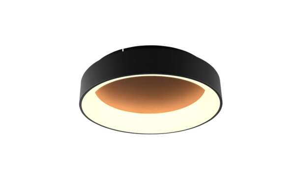 Plafonnier LED noah en aluminium noir 60w avec fonction CCT 60 cm