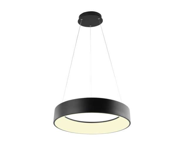 Lampe à suspension LED noah en aluminium noir 60w avec fonction CCT 60 cm