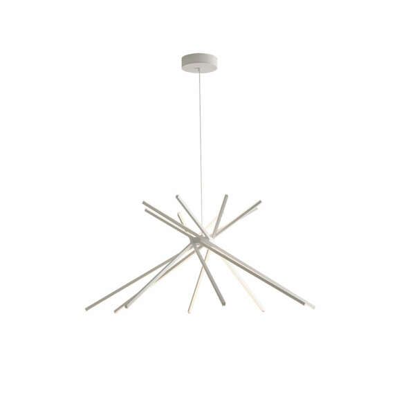 Lampe à suspension shanghai en aluminium blanc 56w 4000k