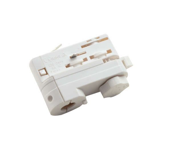 Adaptateur blanc pour rail triphasé