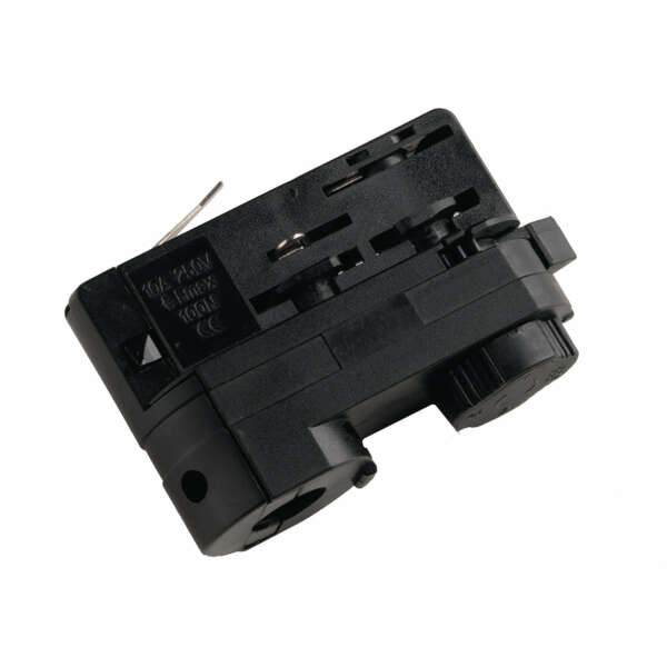 Adaptateur noir pour rail triphasé