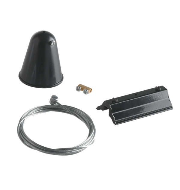 Kit de suspension pour rail noir de 300 cm